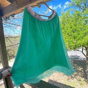 LuLaRoe "Lucy" 2XL Chiffon Skirt - Aqua Teal Color w/Stretchy Waistband